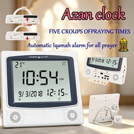Multi-languages Wall Prayer Clock Displays current time, date, week, and daylight saving time 伊斯兰祈祷钟
