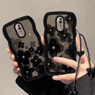 Casing OPPO Reno2F Reno2Z ins Style Black Flower Phone Case OPPO Reno Reno2 Girl Casing OPPO Reno5 Reno6 Reno7 A9 2020 A5 2020