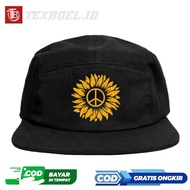 Texboel id Black Snapbleck Hat 5 panel hat Cool Logo using DTF