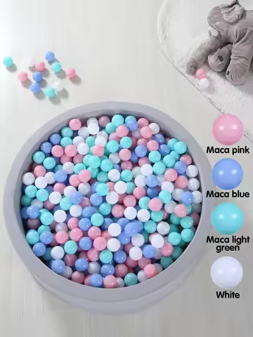 5.5cm 100pcs with Bag Crush Proof Eco-Friendly Ball Pit Balls Macca Colors Pink Blue Green and White