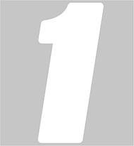 Dirt Digits DD53W-1 White 5.5" High-Gloss Precision Die Cut Vinyl Number 1, 3 Pack