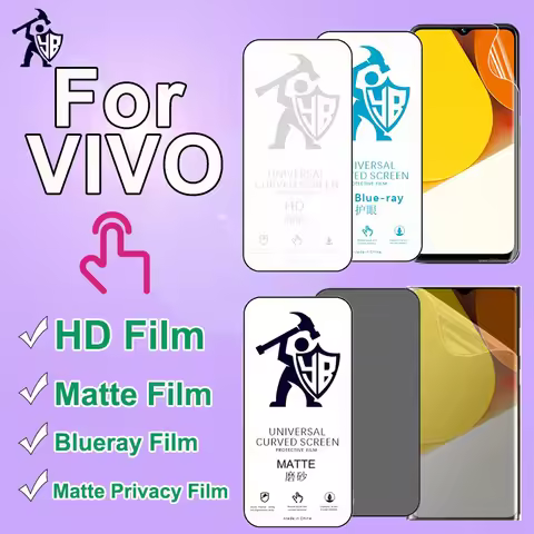 Screen Protector For VIVO V25 Y16 Y22 Y35 IQOO 5 7 8 9 10 11 Pro Hydrogel Film For VIVO X90 X80 X70 