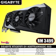 GIGABYTE RTX3070TI 8GD6X GAMING OC (3 FAN/6144 CUDA/192 TMU/96 ROP/256 BIT/19Gbps) GRAPHIC CARD