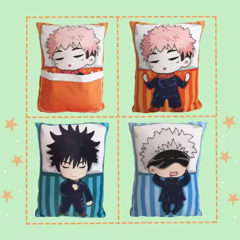 Cute Jujutsu Kaisen Plush Pillows Gojo Satoru Stuffed Dakimakura Kawaii Anime Cushion Geto Suguru Yu