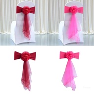 Top Stretchable Chair Band Spandex Chair Sashes Bows for Event Seating Decors