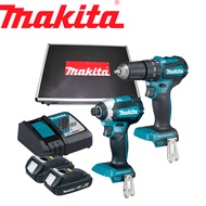 【MAKITA 牧田】18V鋰電無刷雙機組-衝擊起子機＋震動起子電鑽(DLX2198AX1)｜023005020101