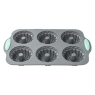 6 Hole Silicone Donut Mold Non Stick Donut Maker Baking Tray Reusable Donut Flower and Swirl Shaped