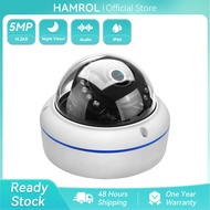 Hamrol 5MP 3MP 2MP IP Camera PoE 48V Metal Vandal-proof 20M Night Vision Email Alarm Dome CCTV Home 