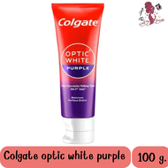 Colgate optic white purple คอลเกต ยาสีฟัน อ๊อพติค ไวท์ เพอร์เพิล 100กรัม