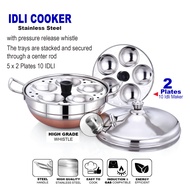 Diamond Stainless Steel Idly Maker Pot | Induction Copper Bottom Multi Kadai Steamer | Available in 