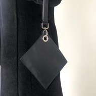 【 日本直送　名牌中古包 】LOEWE ロエベ ポーチ ブラック ロゴ レザー vintage ヴィンテージ オールド 2w2ru5