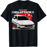 Men's cotton T-shirt ef civic ef9 sir Japanese car T-Shirt High quality cotton short sleeves in stoc