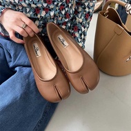 Toe Split Flats Ballet Woman Slip On Loafers Soft Bottom Moccasins Sier Flat Ballerina Single Tabi