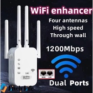 1200Mbps Wireless Wifi Repeater Multi-specification 4 Antenna Signal Range Enhancer 2.4G+5G Dual Ban