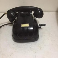 早期黑色手搖式電話機 古董電話 8
