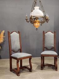 西班牙 高質感 橡木雕刻  餐椅 書桌椅  單椅 ch0472 【卡卡頌  歐洲古董】