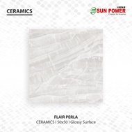 SUN POWER 50 X 50 Flair Series Keramik Lantai Glossy Kilap Marbel