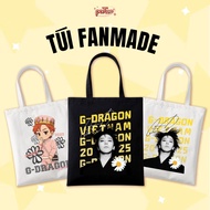 GDragon Fanmade | Canvas Tote Bag Printed with GDragon BigBang Kwon Yi Yong Kpop King