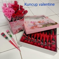 Bunga valentine plastik/Bunga plastik/Bunga mawar plastik/artificial