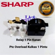 (GLS1) RELAY PTC OVERLOAD KULKAS SHARP 1 PINTU / 2 PINTU
