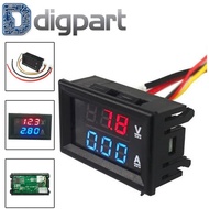 Display Combo Ampere Meter and Volt Meter Seven Segment 10 A DC