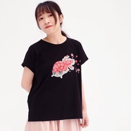 紅色花海 - one size 短袖 金魚 黑色