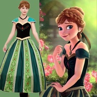costume movie costume Frozen Anna Cosplay Costume - Adult Embroidered Dress Skirt