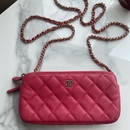 Chanel 珊瑚粉woc 荔枝牛皮