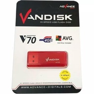 flashdisk vandisk 4gb / 8gb / 16gb /32gb v70 advance usb flashdisk ori - 4 gb