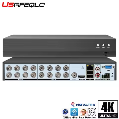 H.265 4K AHD DVR XMEYE HVR 16 Channel Video Surveillance System 3 IN 1 AHD TVI CVI Hybrid Mini DVR R