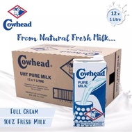 Cowhead UHT Milk Pure (1Ltr x 12 Pack) - Carton