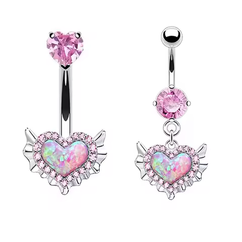 1PC Sweet Heart-shaped Belly Button Ring Nipple Rings Lip Nails Ear Bone Studs Piercing Nose Piercin