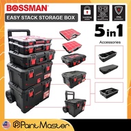 BOSSMAN HEAVY DUTY EASY STACK STORAGE BOX 5 IN 1 TOOL BOX HEAVY DUTY #BEZ6