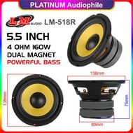 Speaker Full Range Bass 5 6 8 Inch Hifi Fullrange Mid Bass Mid Woofer - 5.5" LM-518R
