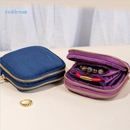REDD Elegant Velvety Jewelry Pouch Secure Zippered Design Earrings Holder Bag Protects Valuables Dur