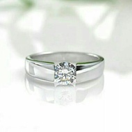 Cz + 0.23ct Diamond Ring (4mm)