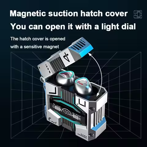 M25/M45 Wireless Bluetooth Headphones TWS Mecha Gaming Headset Low Latency In-Ear Noise Reduction Ea