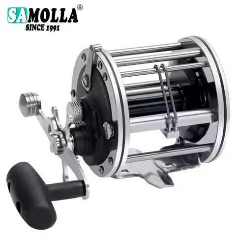 Heavy Duty Trolling Reel Right-Hand – High Drag Big Drum Fishing Wheel For Sea Boat Fishing 20-30kg 