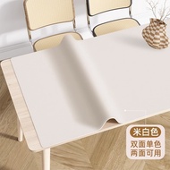 Leather Tablecloth Desk Mat Desk Mat Desk Mat White Table Mat Table Mat Nordic Style Waterproof Oil-Proof Disposable Solid Color Environmentally Friendly Table Mat Tablecloth Coffee Table TV Cabinet Rect