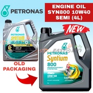 Original Petronas Syntium SYN 800 Engine oil 10W40 10W-40 4L Semi Synthetic APN SN/CF 10W 40 API SN/CF ACEA A3/B3