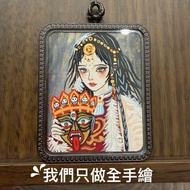 0112 {Thangka} Full Hand-Painted Thangka-Qinghai Hot Gongza Kiram (Past Life Present Life) 4 * 5 (On