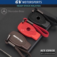 Mercedes Benz Key Cover Case Car Suede Leather Keychain For CLA GLA GLK AMG GLC C200 B200 S C E Clas