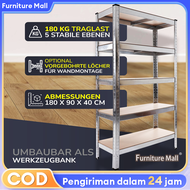 Rak Susun Rak Gudang Rak Besi Rak Dapur Rak Besi Serbaguna Rak Besi Siku Rak Barang 3/4/5 Tingkat