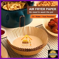 Air Fryer Paper tebal disposable air fryer paper square round oil-absorbing and non-stick fryer paper Kitchen Baking