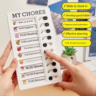 Children's self-discipline check-in device/plan check-in board/work plan check-in board