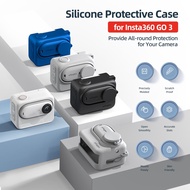 ✘✇▩ Silicone Protective Case For Insta360 GO 3 Cover Camera Strap for Insta360 GO 3 Soft Anti -drop Shell Sports Camera Accessories