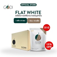(ยกลัง 10 แพ็ก ) GODI FLAT WHITE COFFEE MIXED กาแฟแฟล็ตไวท์  คอฟฟี่มิกซ์ ตราโกดีซ์