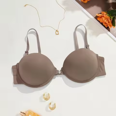 Beauwear Strapless Invisble Bras for Woman Solid Color Transparent Party Bra Push Up Underwear 70B 7