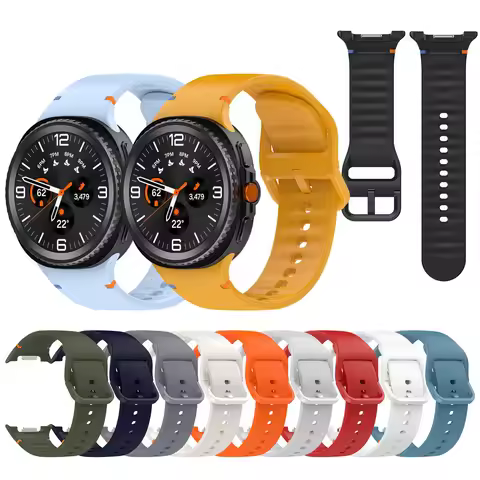 Silicone Watch Band For Samsung Galaxy Watch 8 44mm 40mm Sports Strap Bracelet for Samsung Galaxy Wa