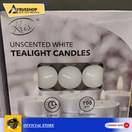 LILIN HRG DISCOUNT Kris Tehlight Candle Set 100pcs/Upto 6 Hours White
